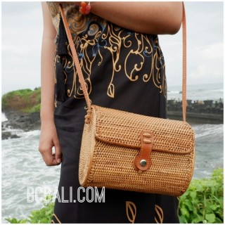 women handbag rattan hand woven ata bali full handmade ethnic design